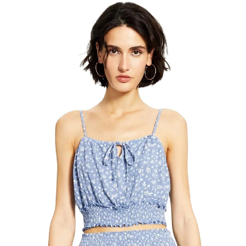 HIPPIE ROSE - Smocked Crop Top