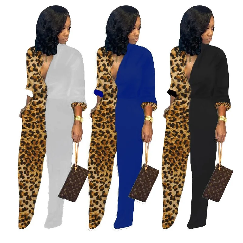 New Autumn winter Open-lined jumpsuit business 2pc set loungewear women sets ladies Spot straight-leg pants suit