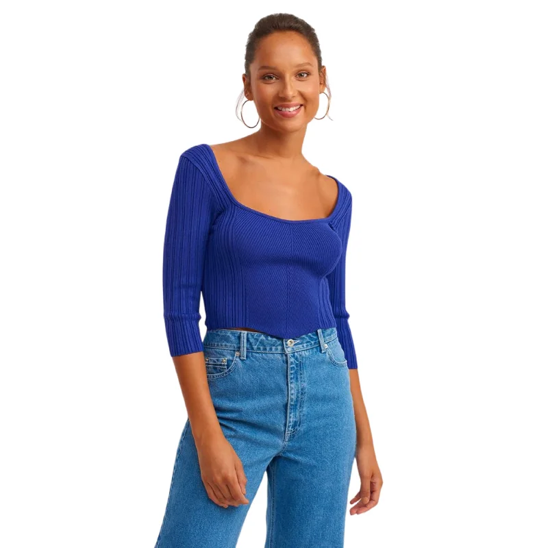 OXXO - Knitted Detailed Crop blouse