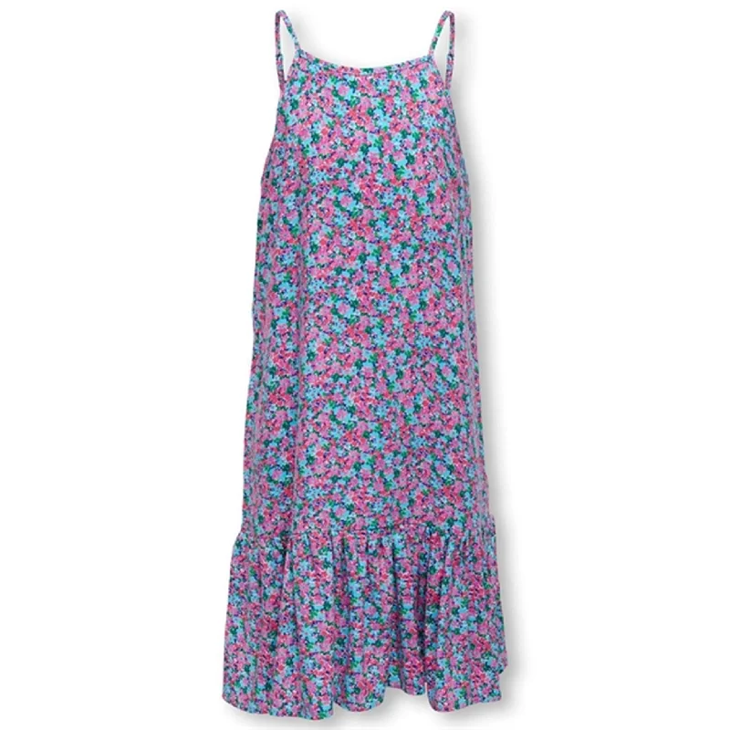 Kids ONLY Cyan Blue Luca Nova Life Strap Rio Dress AOP