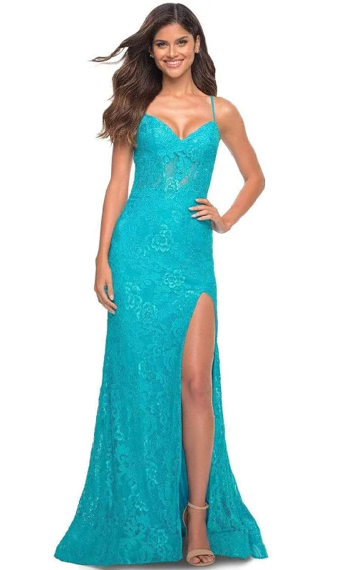 La Femme - 30171SC - Sleeveless Open Back Prom Gown