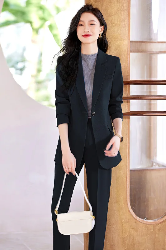 2 Piece Black Pant Suit