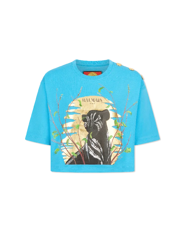 The Lion King Cassius Khumalo Printed Cropped T-Shirt