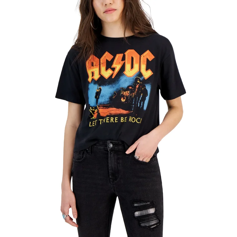 LOVE TRIBE - Ac/Dc Let There Be Rock Graphic Crop T-Shirt