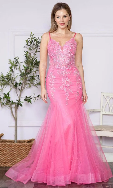 Poly USA 9374 - Sleeveless Godets Mermaid Prom Dress