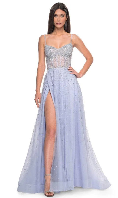 La Femme 32146 - Embellished Tulle Prom Dress