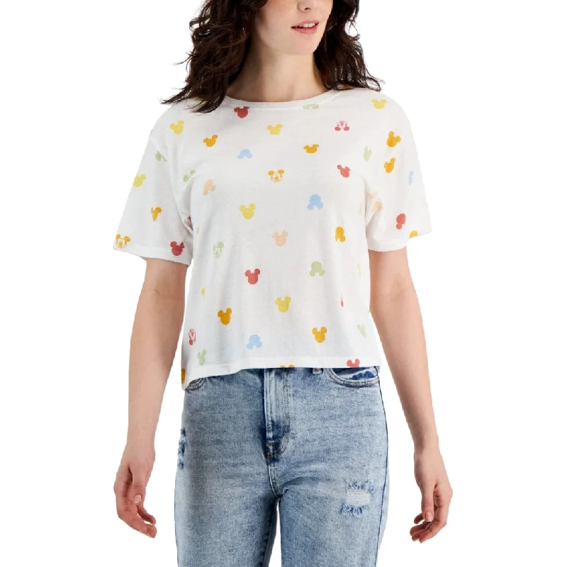 DISNEY - Mickey Print Cropped T-Shirt