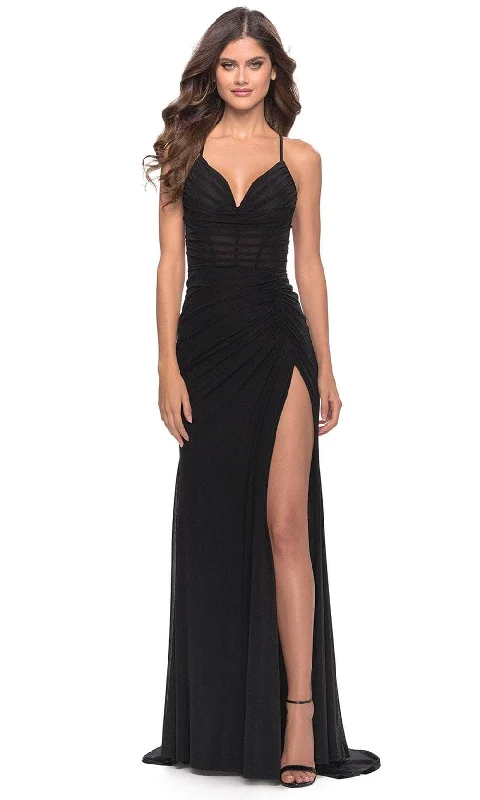 La Femme 31151 - Ruched Corset Prom Dress