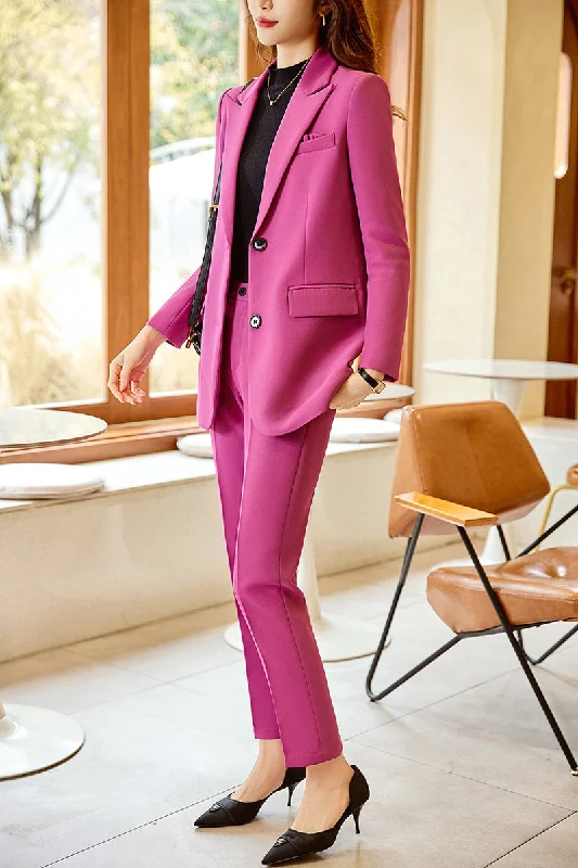 2 Piece Purple Pant Suit