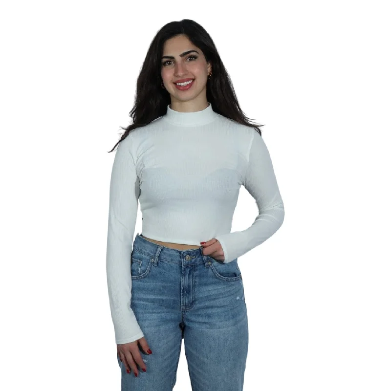 KINGSTON GREY - Cropped Long Sleeve Top