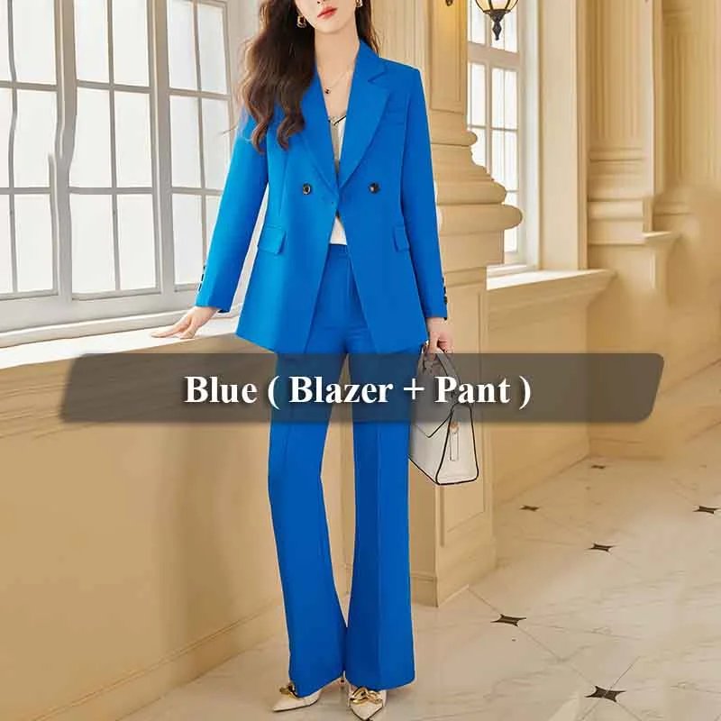 2 Piece Blue Pant Suit