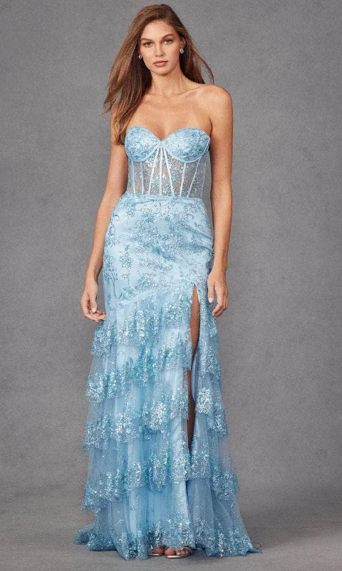 Juliet Dresses JT2455K - Strapless Embellished Prom Gown