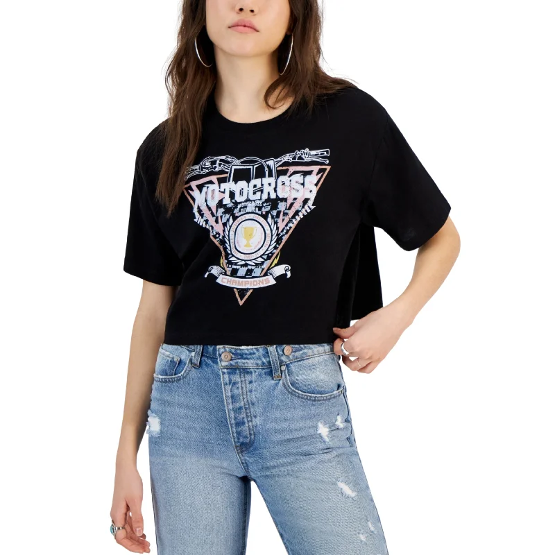 SELFIE - Motocross Graphic Boxy Crop T-Shirt