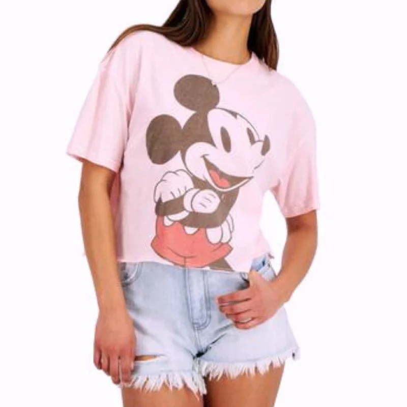 DISNEY - Mickey Mouse Cropped Graphic-Print T-Shirt