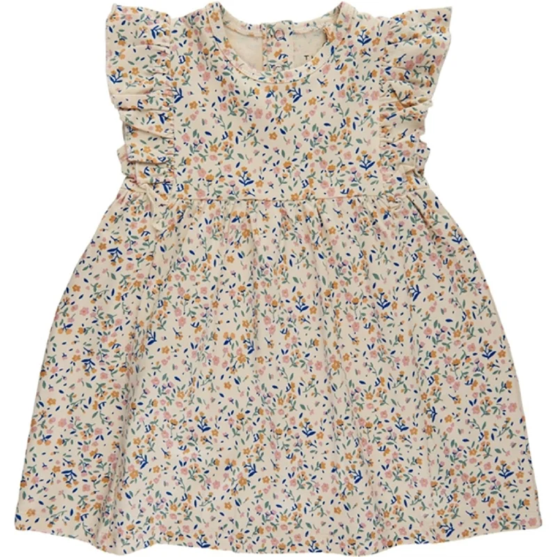 THE NEW Siblings White Swan Tiny Flower AOP Geraldine Dress