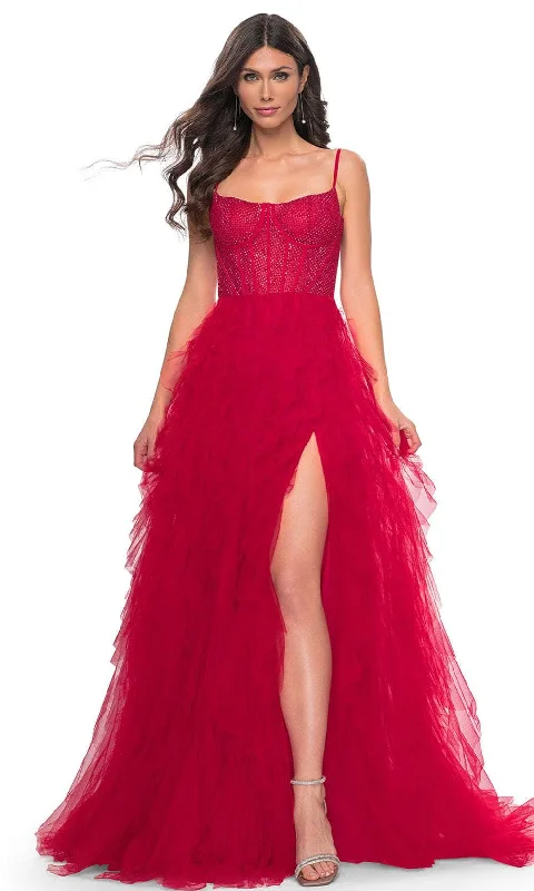 La Femme 32233 - Ruffle Tiered Prom Dress