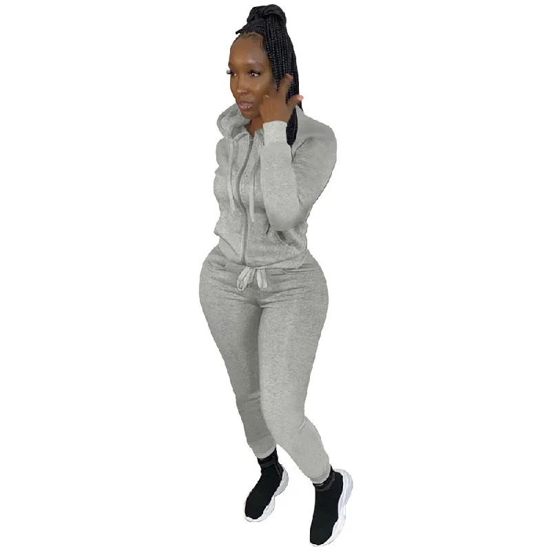 woman two pieces set tracksuit 2022 Ladies Winter Plaid 2 piece Hoodie Tracksuits Set