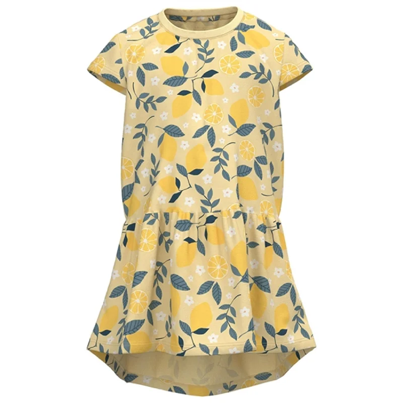 Name it Double Cream Lemon AOP Vigga Dress