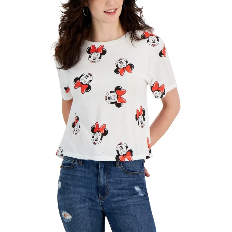 DISNEY - Minnie Print Cropped T-Shirt