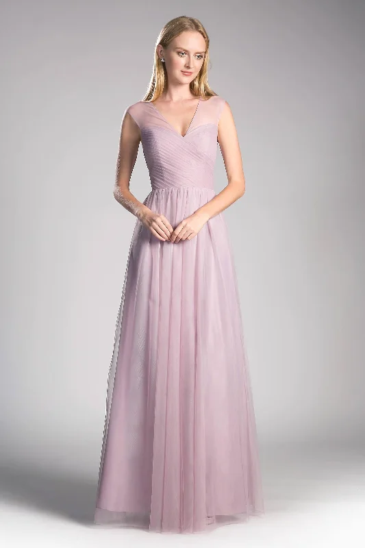 Cinderella Divine ET320 Long V Neck Prom Dress Bridesmaid Gown