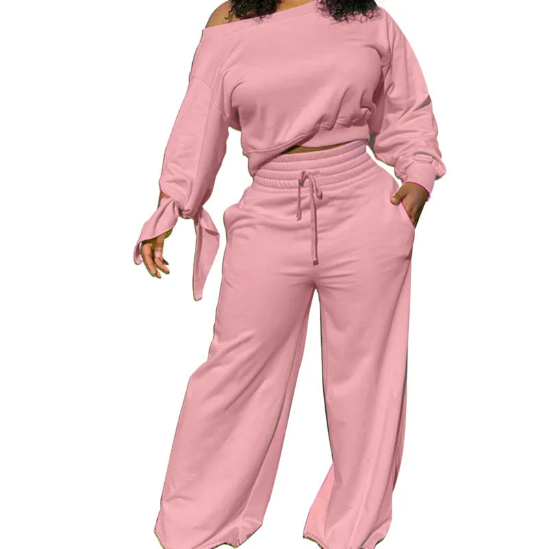 Fashion Plus Size Clothes 2022 Winter Casual Women's Sweater Cotton Pants Set Tracksuits Two Piece Sets For Women