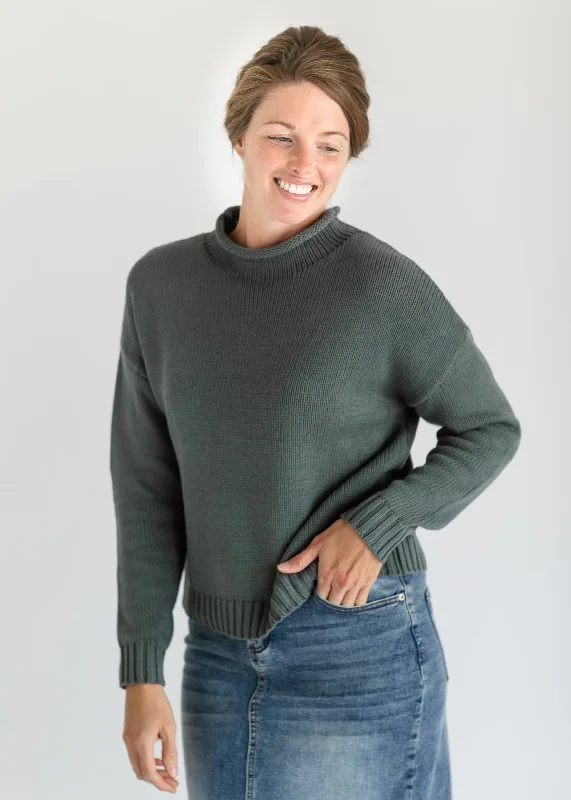 Frances Mockneck Knit Sweater