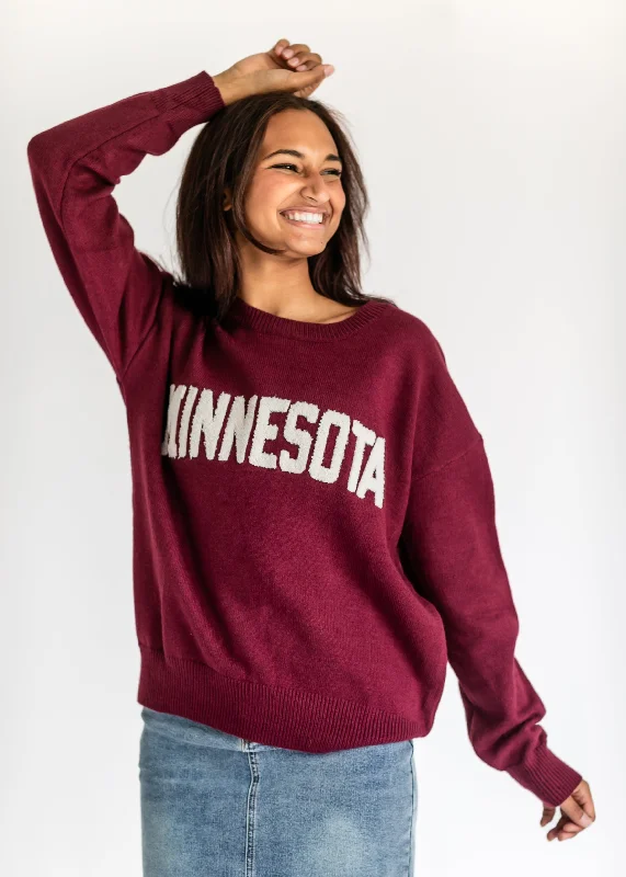 Minnesota Embroidered Crewneck Sweater