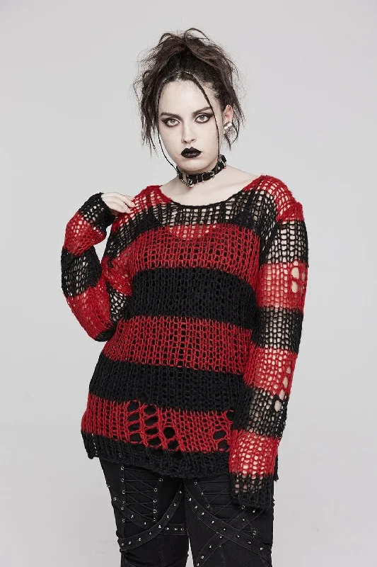 Blood Pact Striped Sweater [RED/BLACK]