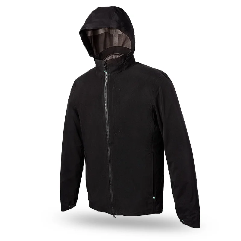 Elements Jacket with Hood in Black