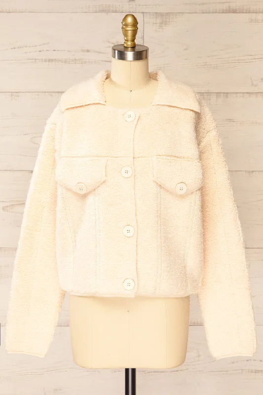 Fuji Ivory | Boxy Fuzzy Jacket