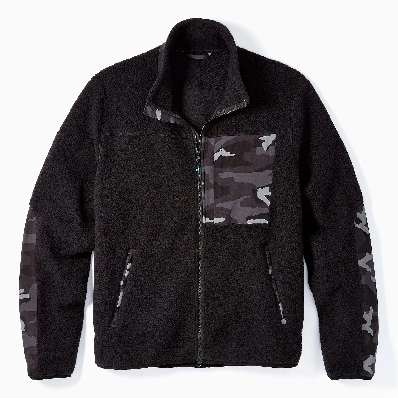 High Pile Sherpa Jacket in Black Camo