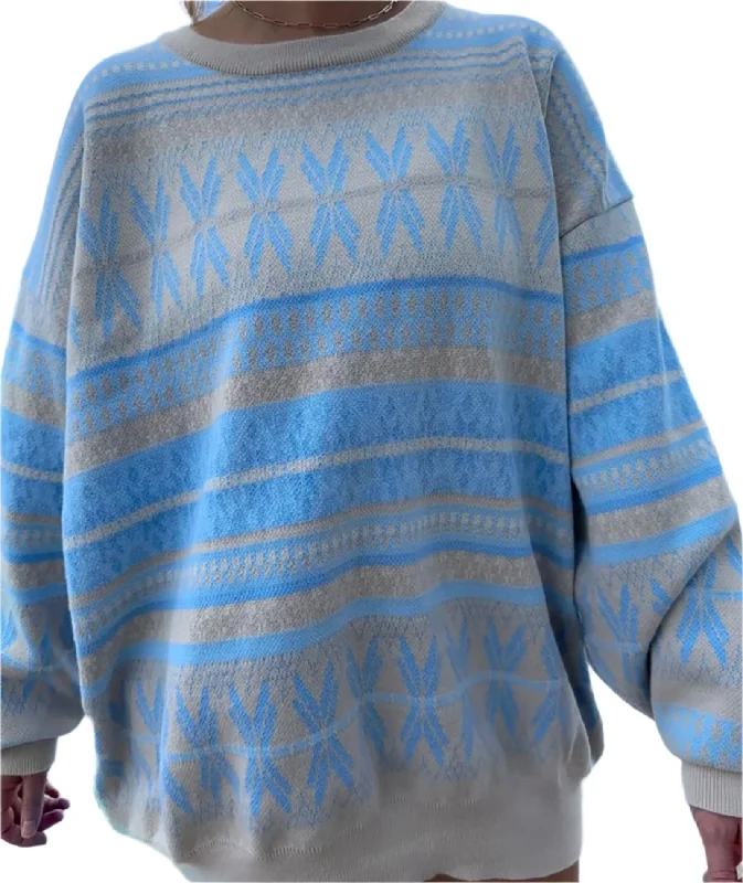 Sunkissed Coconut Juniors Aspen Ski Snowflake Sweater