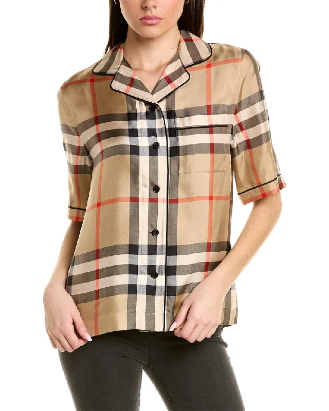 Burberry Vintage Check Silk Pyjama Shirt