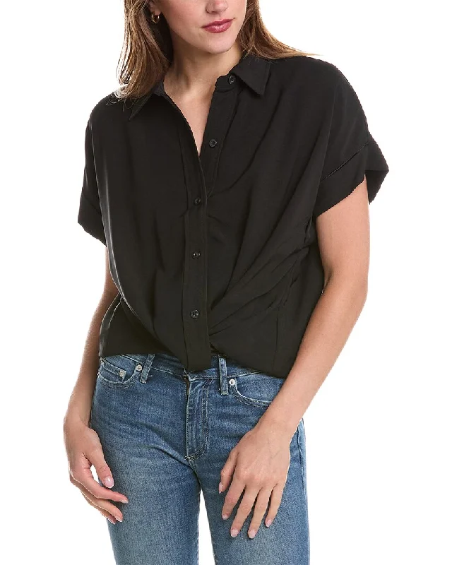 HUDSON Jeans Knotted Button-Down Shirt