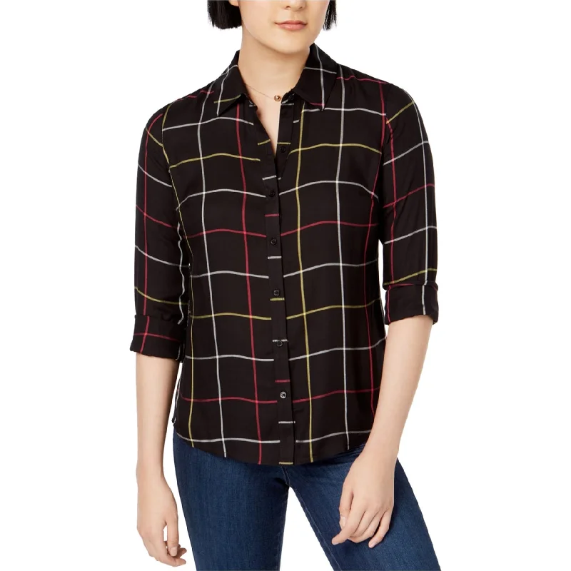 Maison Jules Womens Printed Button Up Shirt