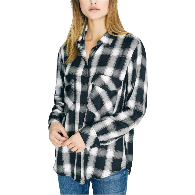 Sanctuary Clothing Womens Plaid Button Up Shirt