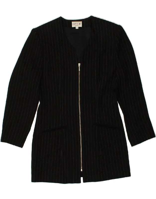 CARTOON Womens Blazer Jacket EU 36 Small Black Pinstripe