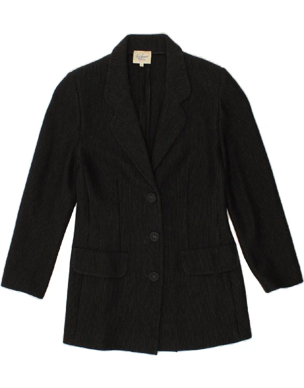 LUISA SPAGNOLI Womens Perugia 3 Button Blazer Jacket UK 10 Small Black