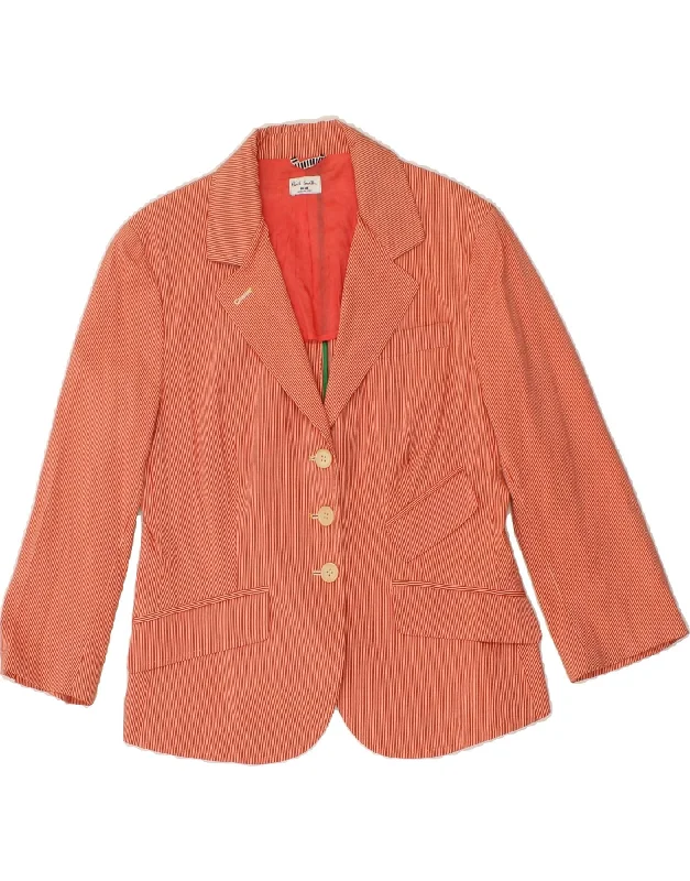 PAUL SMITH Womens 3 Button 3/4 Sleeve Blazer Jacket IT 46 Large Red