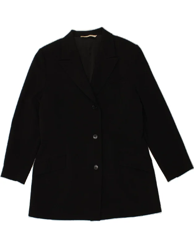 PENNY BLACK Womens 3 Button Blazer Jacket UK 16 Large Black Polyester