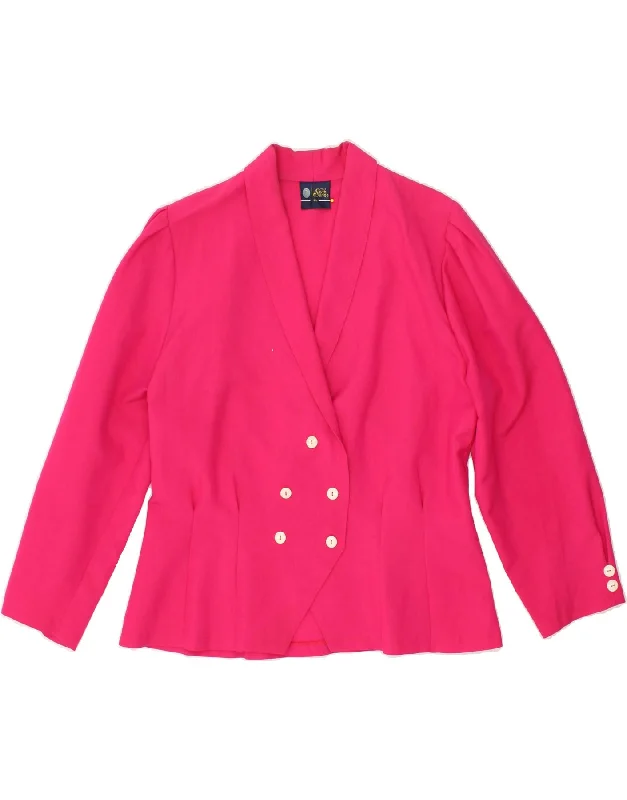 YOUR SIXTH SENSE Womens Double Breasted Blazer Jacket IT 44 Medium Pink