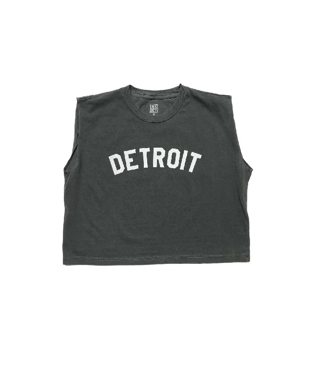 Ink Detroit - Basic Detroit Women's Heavyweight Muscle T-Shirt - Black