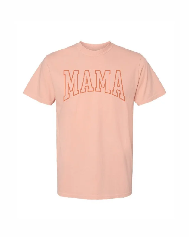 Ink Detroit - Varsity MAMA T-Shirt - Peachy