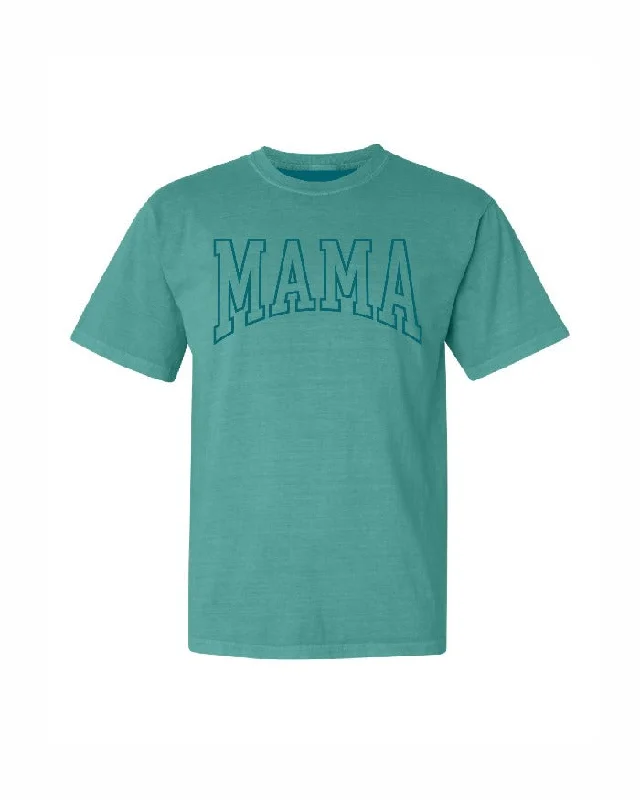 Ink Detroit - Varsity MAMA T-Shirt - Pigment Sea foam