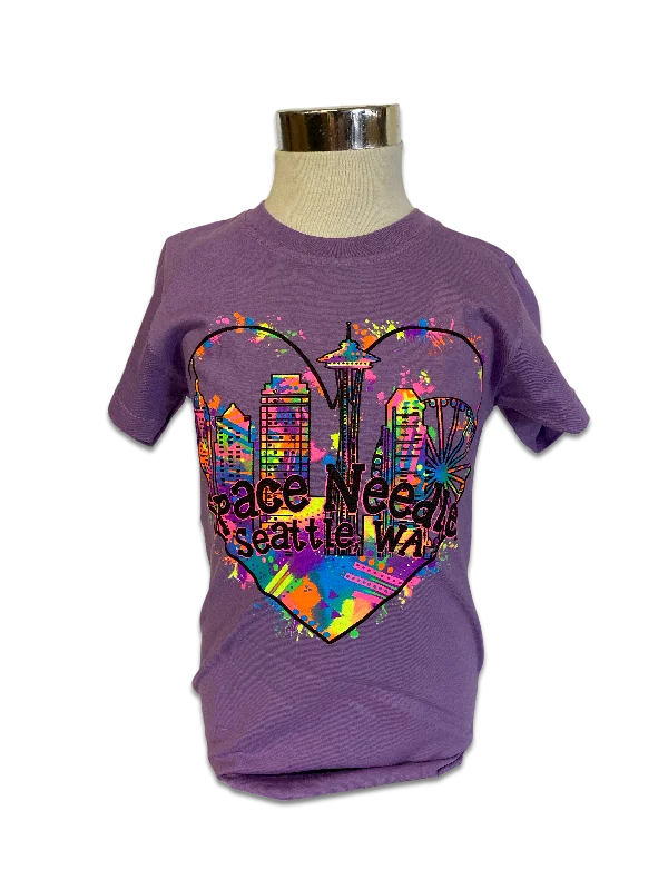 Neon Heart Girls Tee