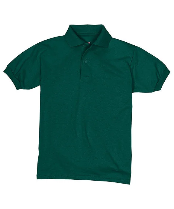 054Y - Hanes Youth 50/50 EcoSmart® Jersey Knit Polo Shirt | Deep Forest