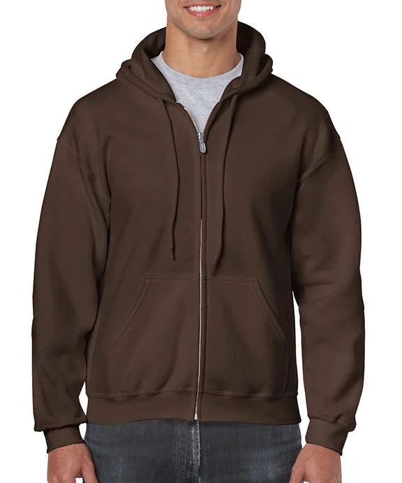 18600 - Gildan Heavy Blend™ Adult Full-Zip Hooded Sweatshirt | Dark Chocolate