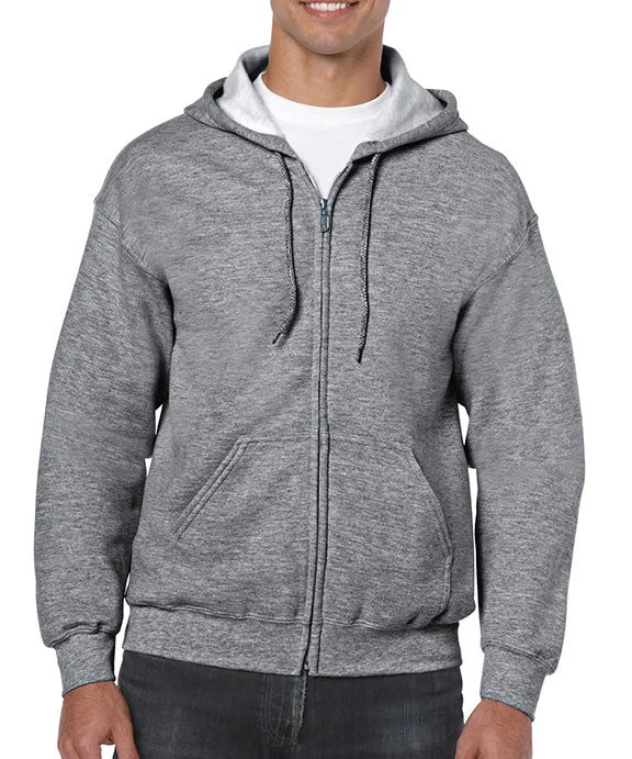 18600 - Gildan Heavy Blend™ Adult Full-Zip Hooded Sweatshirt | Graphite Heather