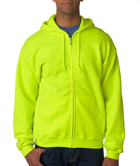 18600 - Gildan Heavy Blend™ Adult Full-Zip Hooded Sweatshirt | Safety Green