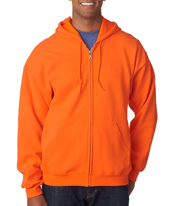 18600 - Gildan Heavy Blend™ Adult Full-Zip Hooded Sweatshirt | Safety Orange